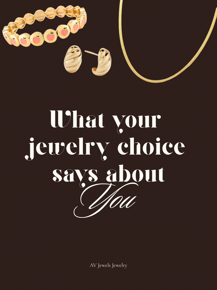 jewelry choices from AV jewels Jewelry - featuring AV jewels style guide, with images of peach bellini bracelet, snake chin, and croissant dome earrings