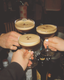 espresso martini cocktails clinking at AV Jewels Cocktail club