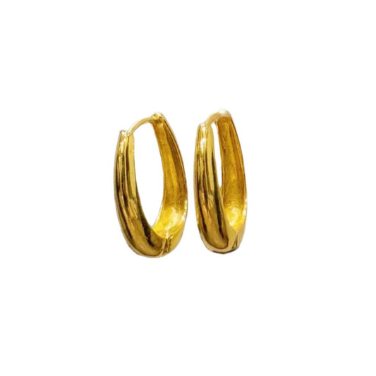 SMALL OVAL HOOP - AV JEWELS