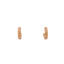 Pair of gold hoop earrings on a white background