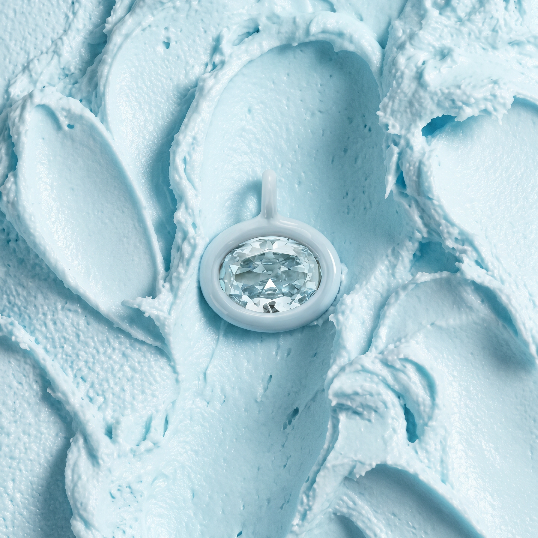 AV Jewels Jewelry - Wear Your Moment Birthstone Pendant in blue creamy icing.