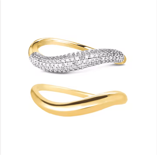 THE GLOW CURVE RING SET - AV JEWELS