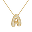 ICED BUBBLE LETTER NECKLACE - AV JEWELS